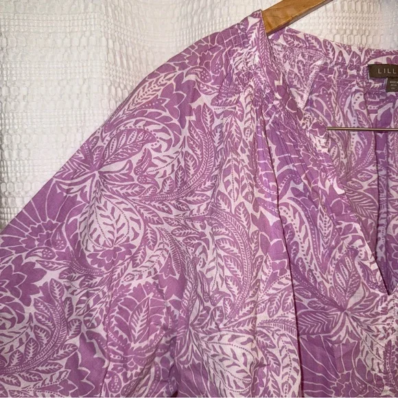 Lilla P 3/4 Sleeve Split-Neck Top - Picture 4 of 7